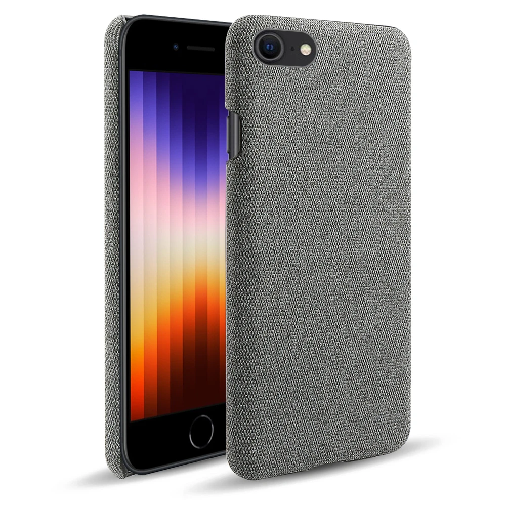 

iPhone SE 2022 Case Cloth Antiskid Funda For Apple iPhone SE3 SE 3 (2022) (3rd generation) 4.7" Slim Retro Cloth Hard PC Cover