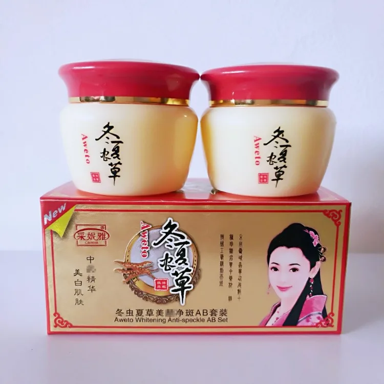 

Chinese Aweto Whitening Anti-Acne Day Night Cream Set Melasma Dark Age Dark Spots Freckle Remover Skin Lightening Skin Care