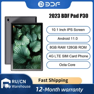 Планшет BDF P30 Pro, 10,1 дюйма, Android 11, 8 ядер, 8 + 128 ГБ, 4G, LTE