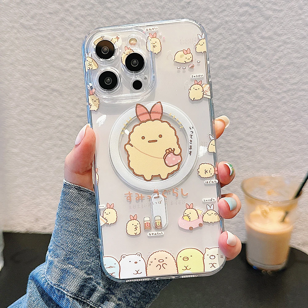Милый мультяшный Sumikkogurashi Magsafe Магнитный чехол для телефона Samsung Galaxy S24 S23 S22 S21 S20 FE
