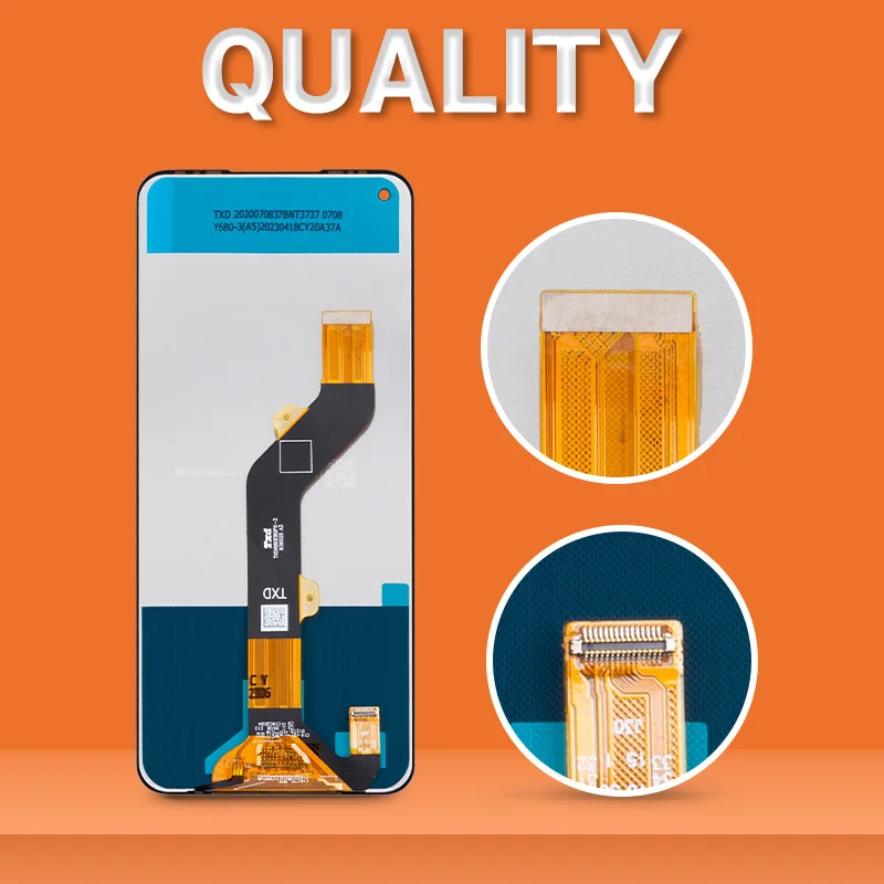 Фото . KE7 KE5j KE6j do Tecno Spark 6. Wysokiej jakości digitizer ekranu dotykowego do wyświetlacza Spark 6 Go do naprawy ekranu powietrznego Spark 6. №2