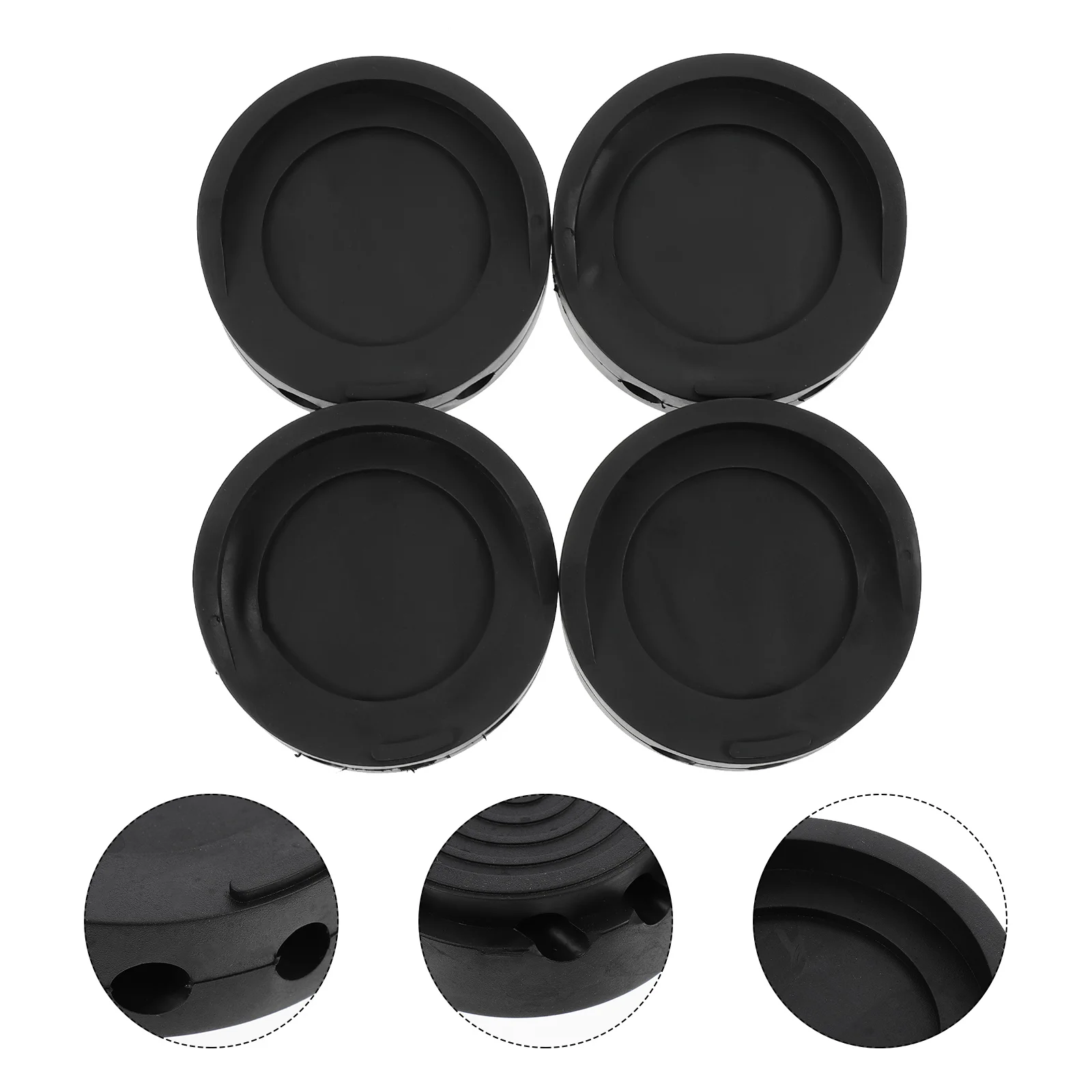

4Pcs Rubber Furniture Foot Pads Anti-skid Furniture Chair Leg Covers (Black)