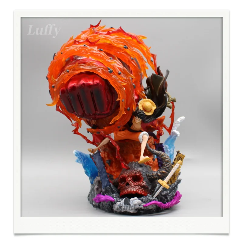 

Anime Luffy One Piece Figure Gk Gear 5 Monkey D. Luffy Action Figure Statue Big Karma Fire 22cm PVC Collection Model Toys Gifts