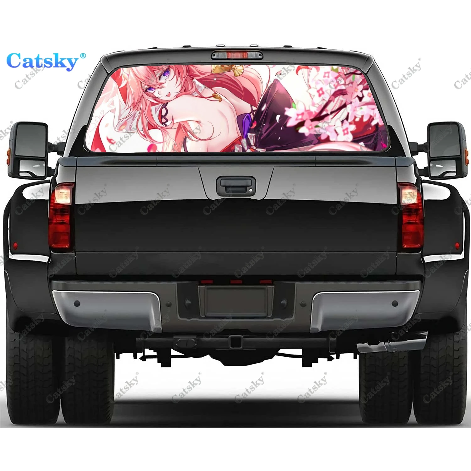 

Genshin Impact anime переводная Наклейка для окна Graphic ПВХ декоративная наклейка для грузовика перфорированная виниловая универсальная наклейка