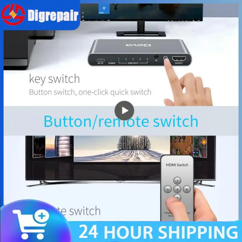 

Switcher Splitter Stable Trasmission Hdmi2.0 Computer Notebook Distributor Compatible With Multiple Devices High Quality Swh51