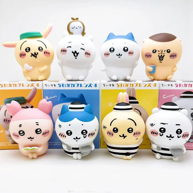 Фото Фигурки слепых коробок Chiikawa Friends Series 4, |   Милая плюшевая мини-игрушка Usagi Hachiware Shumai Chiikawa, коллекционные предметы №2