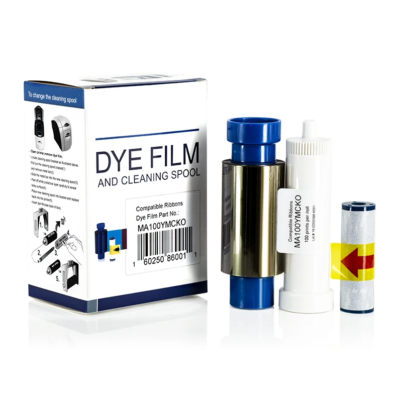 

New Compatible YMCKO Ribbon 100 Images For Magicard Pronto Enduro3E Rio Pro MA100 Card Printer