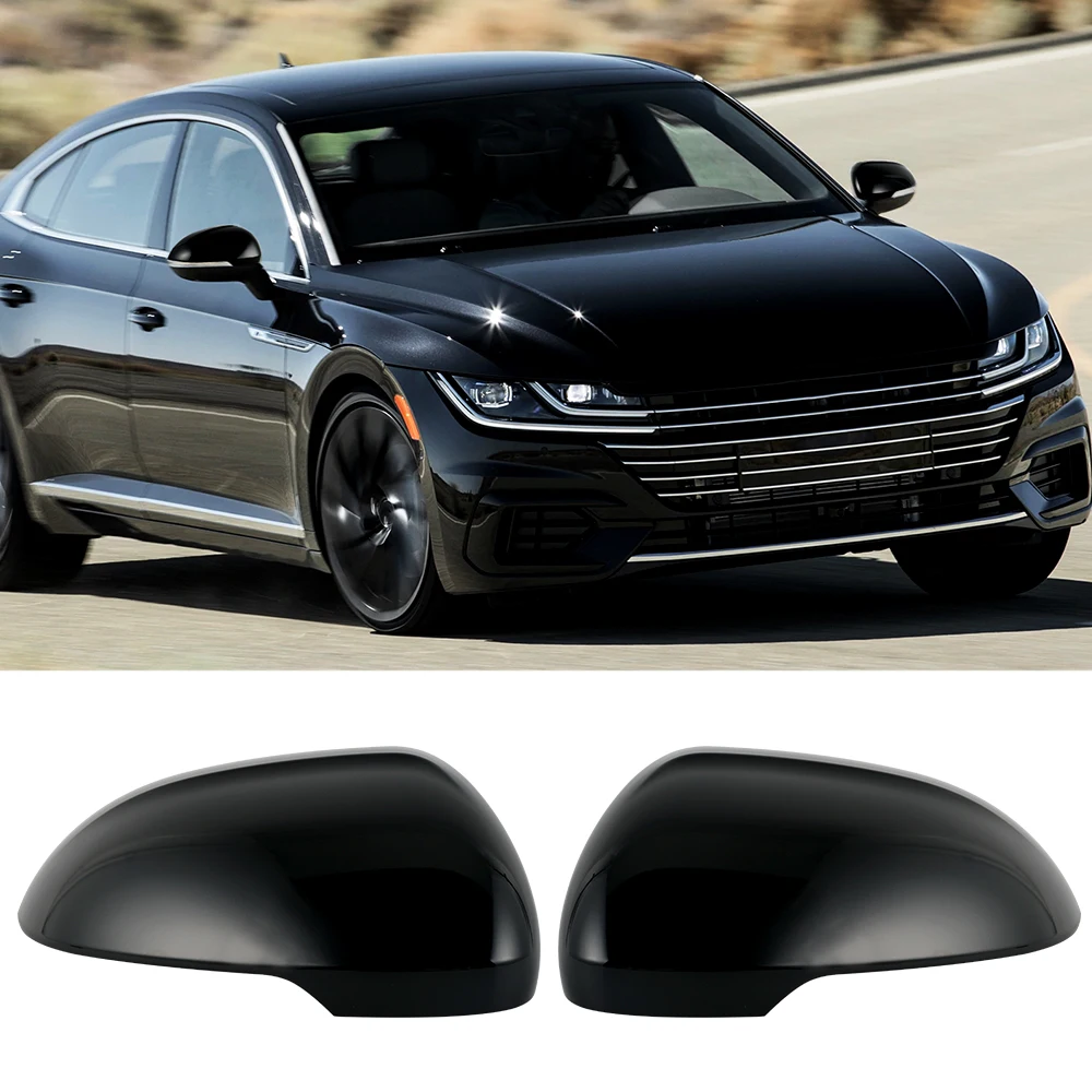 Боковая крышка зеркала для VW Volkswagen Magotan 2017 2018 2019 2020 ALLTRACK 2016 2017 2018 Arteon 2019 2019 глянцевая черная