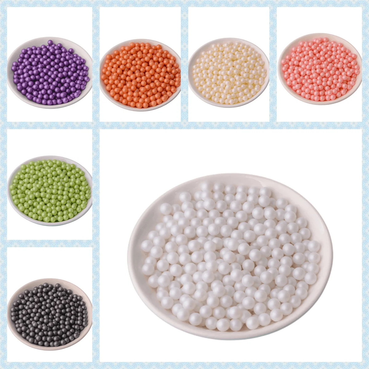 

4-12mm ABS Imitation Pearl Round Non-porous Matt Multicolor Children's Jewelry DIY Handmade Accessories Clothing Loose Beads