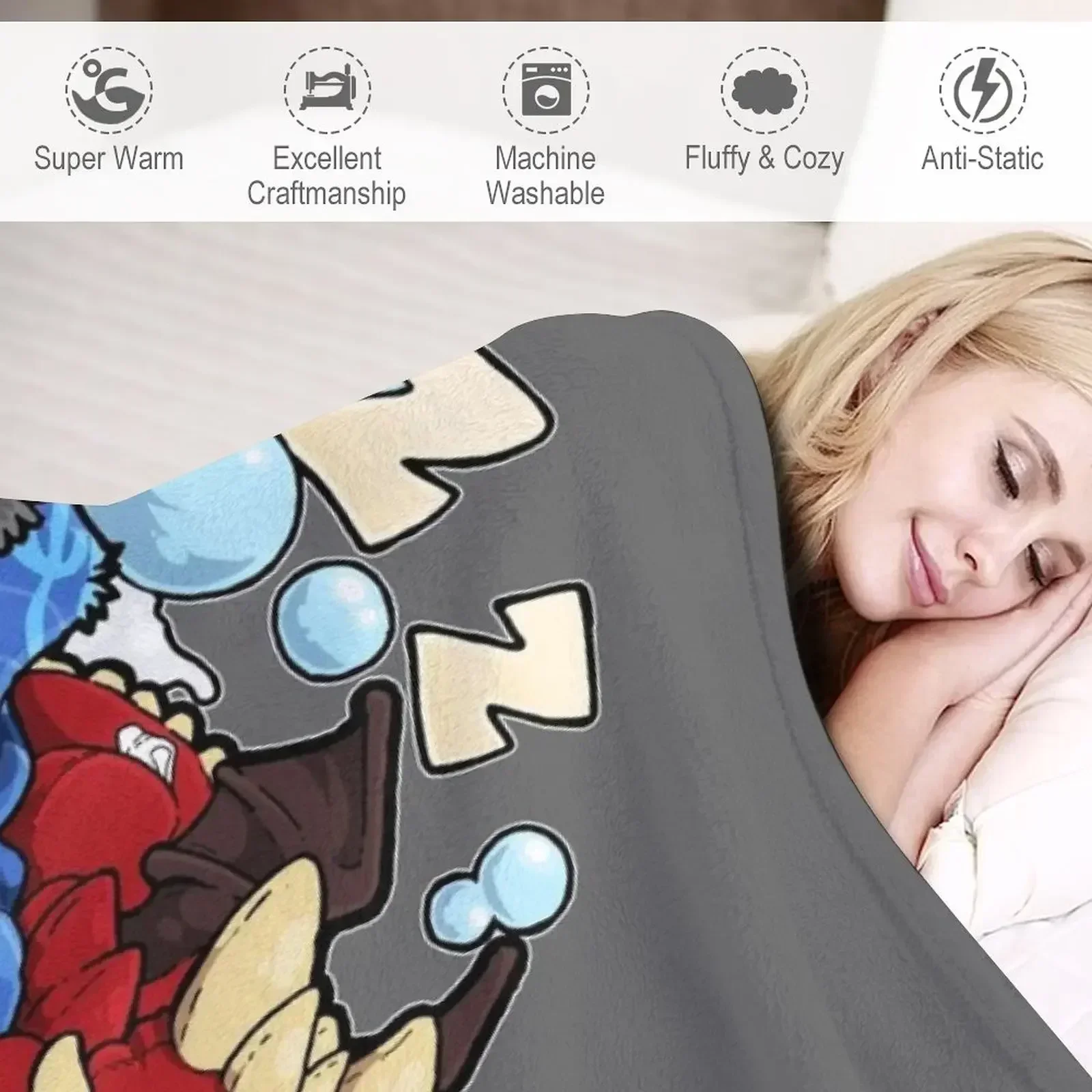 Woof Dreams (серый) Пледы Одеяло Плюшевые зимние кровати Одеяла