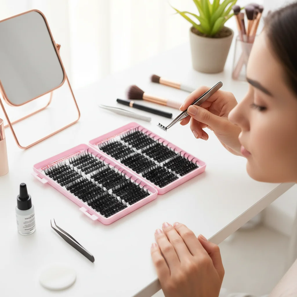 Фото Накладные ресницы Natural Look, профессиональные, мягкие, легкие, разной длины, с C-изгибом, для ежедневного и праздничного макияжа для женщин №3
