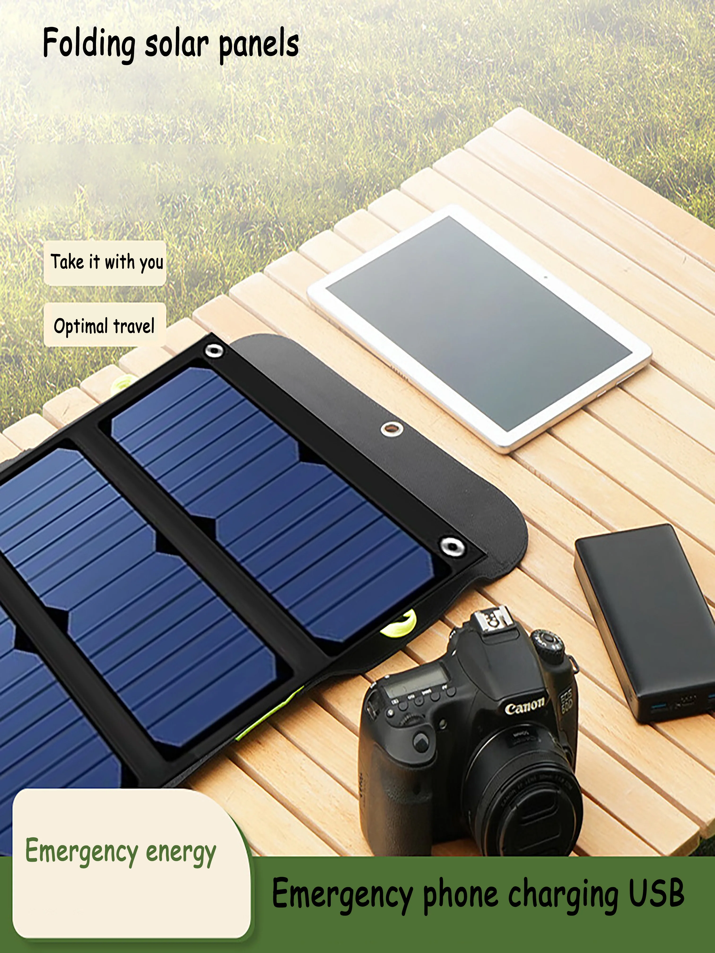 

Портативная Складная Водонепроницаемая солнечная панель, 5 В, 2usb, 10 Вт