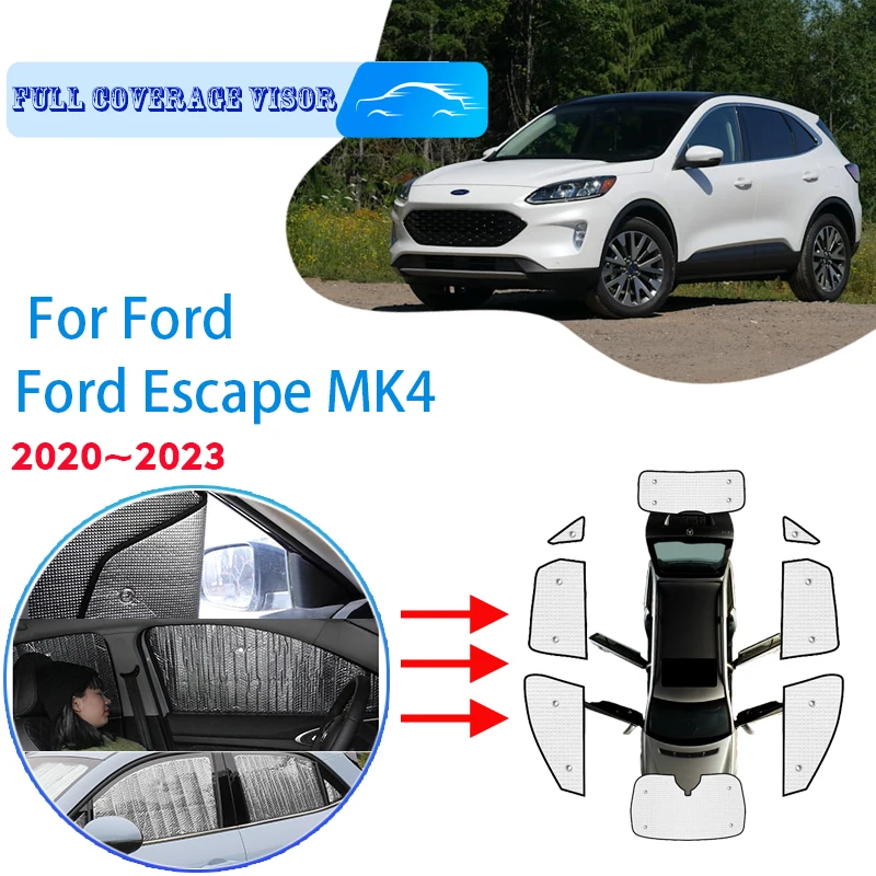

Full Covers Sunshades For Ford Escape MK4 2020 2021 2022 2023 Car Accessories Sun Protection Windshields Side Window Visor