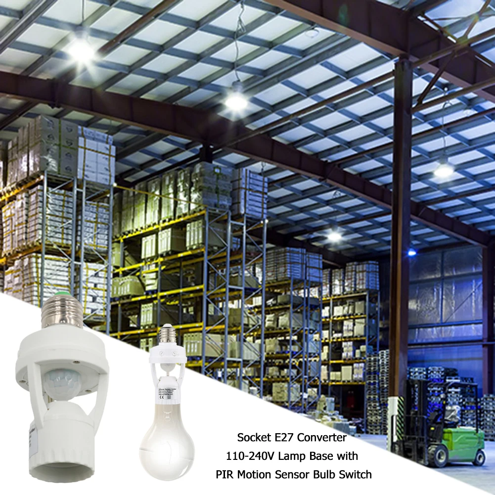 Фонарь E27 с автоматическим обнаружением движения 110-240 В