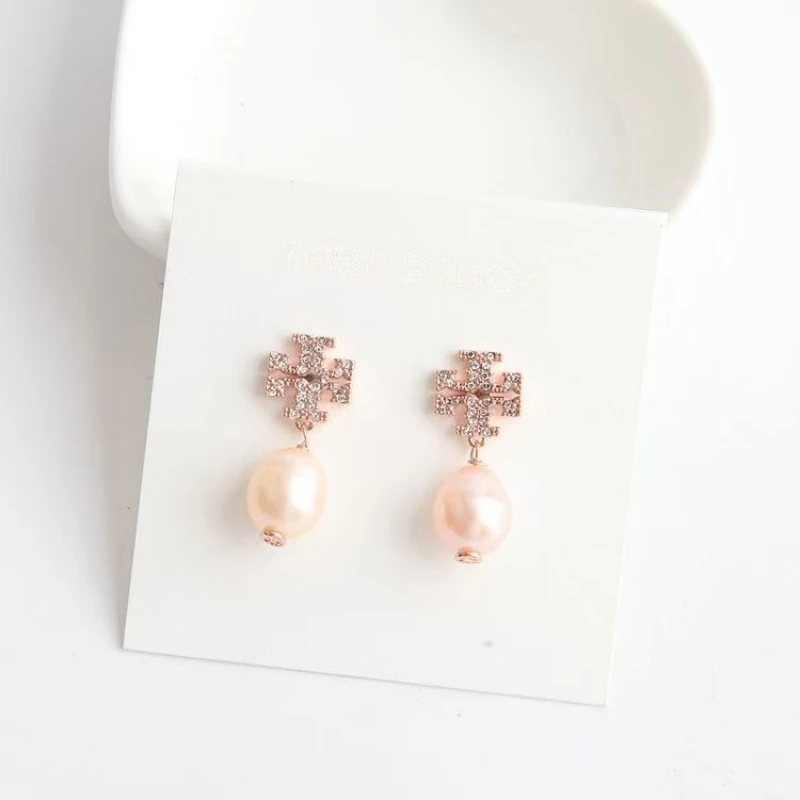 Изысканные европейские и американские модные серьги с натуральным пресноводным