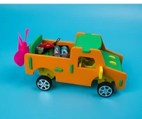 diy handmade aerodynamic car 1 4 childrens science experiment toy science and technology small production physics small