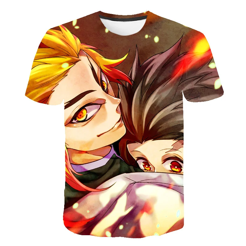 

Новинка лета 2022, Мужская футболка с коротким рукавом спереди и сзади, с 3D-принтом, с аниме-персонажем, Мужская крутая футболка в уличном стил...