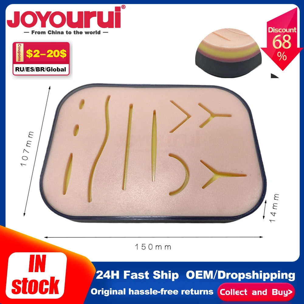 

Медицинская Подушечка для тренировки ран и швов, набор бюстгальтеров для тренировок и хирургических швов, хирургические иглы для ниток, ножницы, материал для швов, хирургический