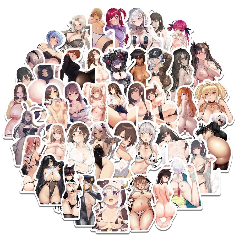 

10/30/52 шт. Хентай, Аниме Сексуальная девушка наклейки украшения мультфильм Водонепроницаемый скейтборд багаж Гитара Телефон DIY Наклейка пода...