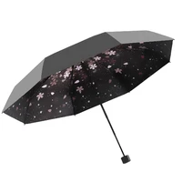 women waterproof outdoor umbrella garden sunshades cherry blossom folding sun umbrellas paraguas plegable household accessories