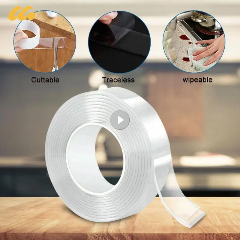 3/5/10m Transparent Nano Tape Sink Self-adhesive Single Sided Waterproof Mildew Strong Seal Gap Strip Silicone Stickers Kitchen