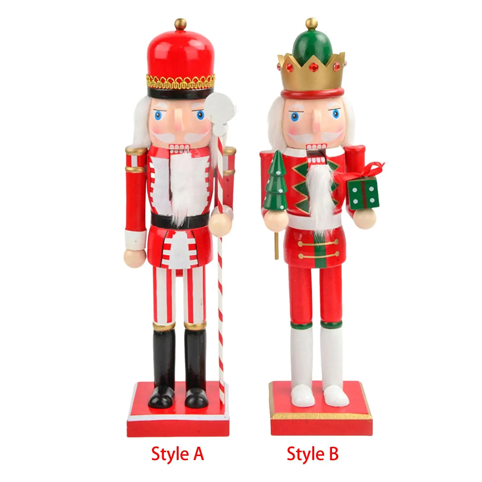 

15in Christmas Nutcracker Ornament,Figure Puppet Toy Doll,Wooden Nutcracker Soldier,Desktop Home Party Decorations