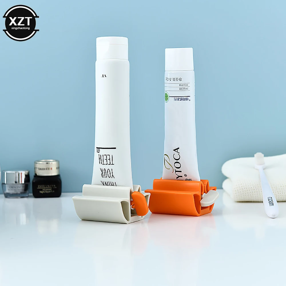 

Home Plastic Toothpaste Squeezer Bathroom Accessories Facial Cleanser Squeeze Clip Rolling Holder Household Toothpaste Clip-on