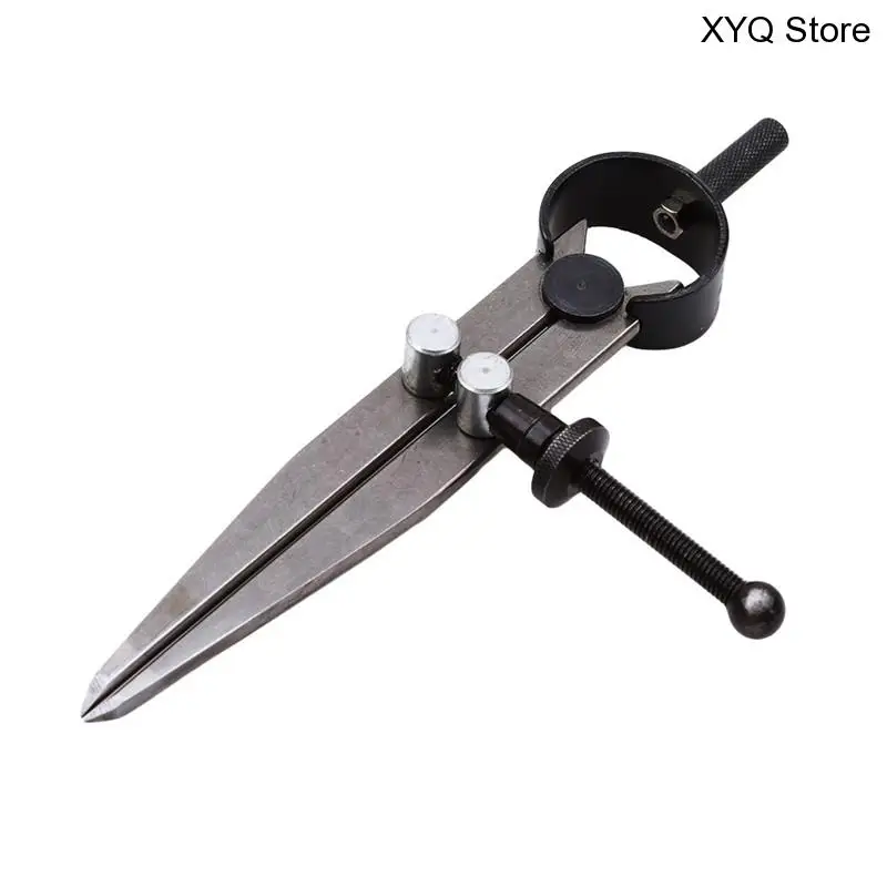 

1PC Carbon steel Scriber Divider Wheel Compass Leather Stitch Hole Distance Measure Compass Leather Divider Tool