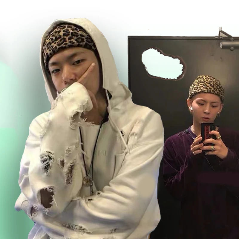 Вязаная Шапка-бини унисекс эластичная шерстяная теплая шапка леопардовой