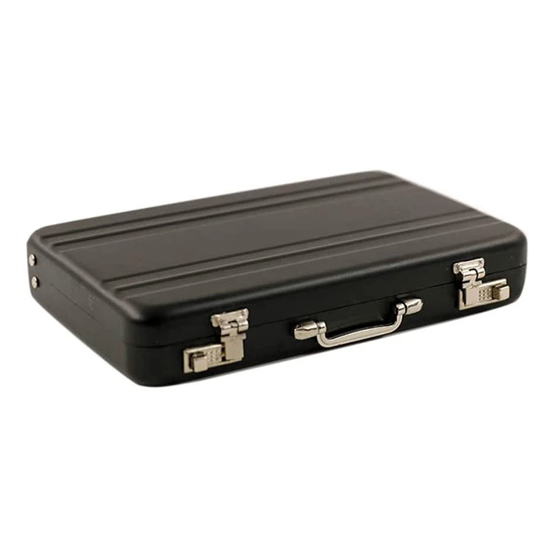 

1/6 Doll House Miniature Aluminum Alloy Suitcase Briefcase Toy for 1/6 Doll House Decorate Accessory