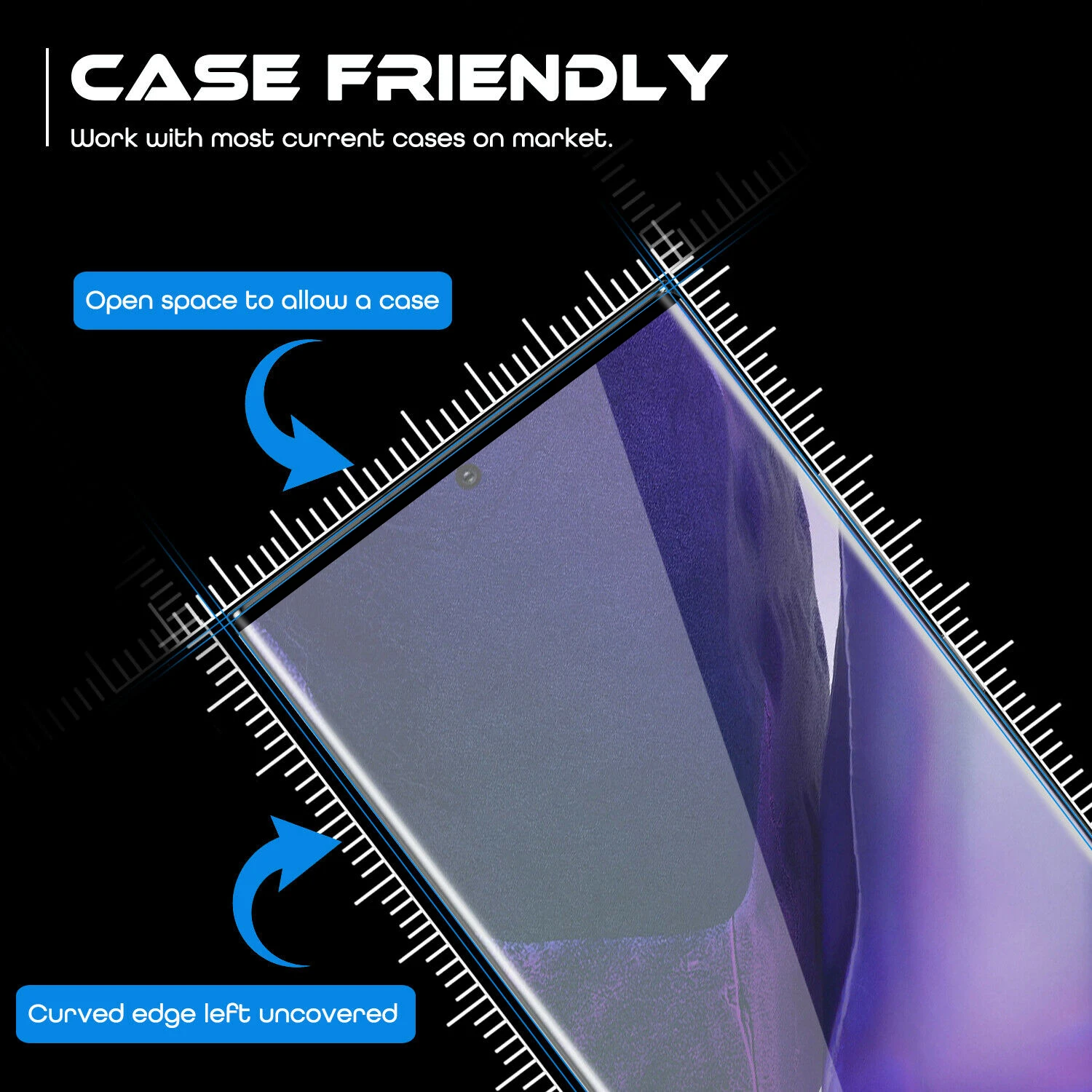 Screen Protector For Samsung Galaxy Note 20 / 20 Ultra Curved Edge Tempered Glass Protectors Full Screen Coverage Protection