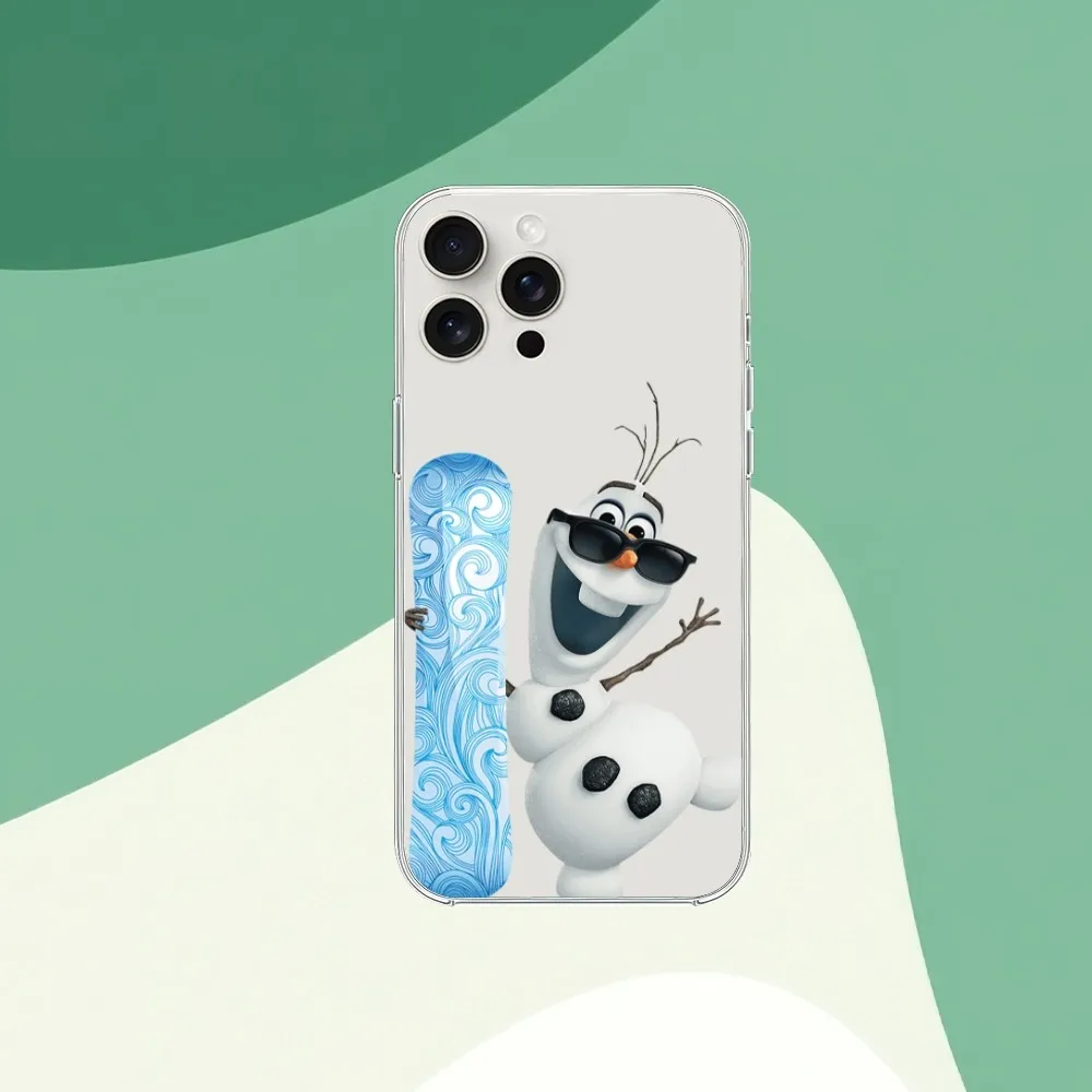 Чехол для телефона MINISO O-Olaf Frozen Cute Snowman прозрачного iPhone 16 13 14 12 11 15 Max Plus Pro Mini Shell