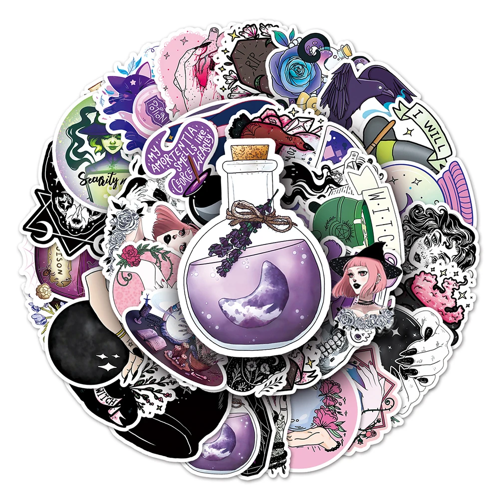 

10/30/50PCS Magic APothecary Crystal Stickers DIY Car Bike Travel Luggage Laptop Classic Toy Graffiti Cartoon Gothic Sticker