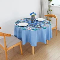 european pattern round tablecloth waterproof table cloth oilcloth 60inch circular table cover
