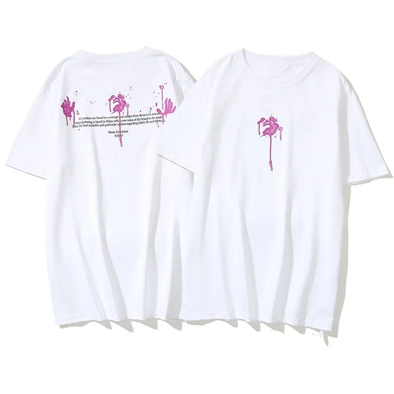 

2023 Unisex Luxury Off Oversized Famous white Cotton Tops High End Letter Print Design Tees Original Loose High Quality T-shirt