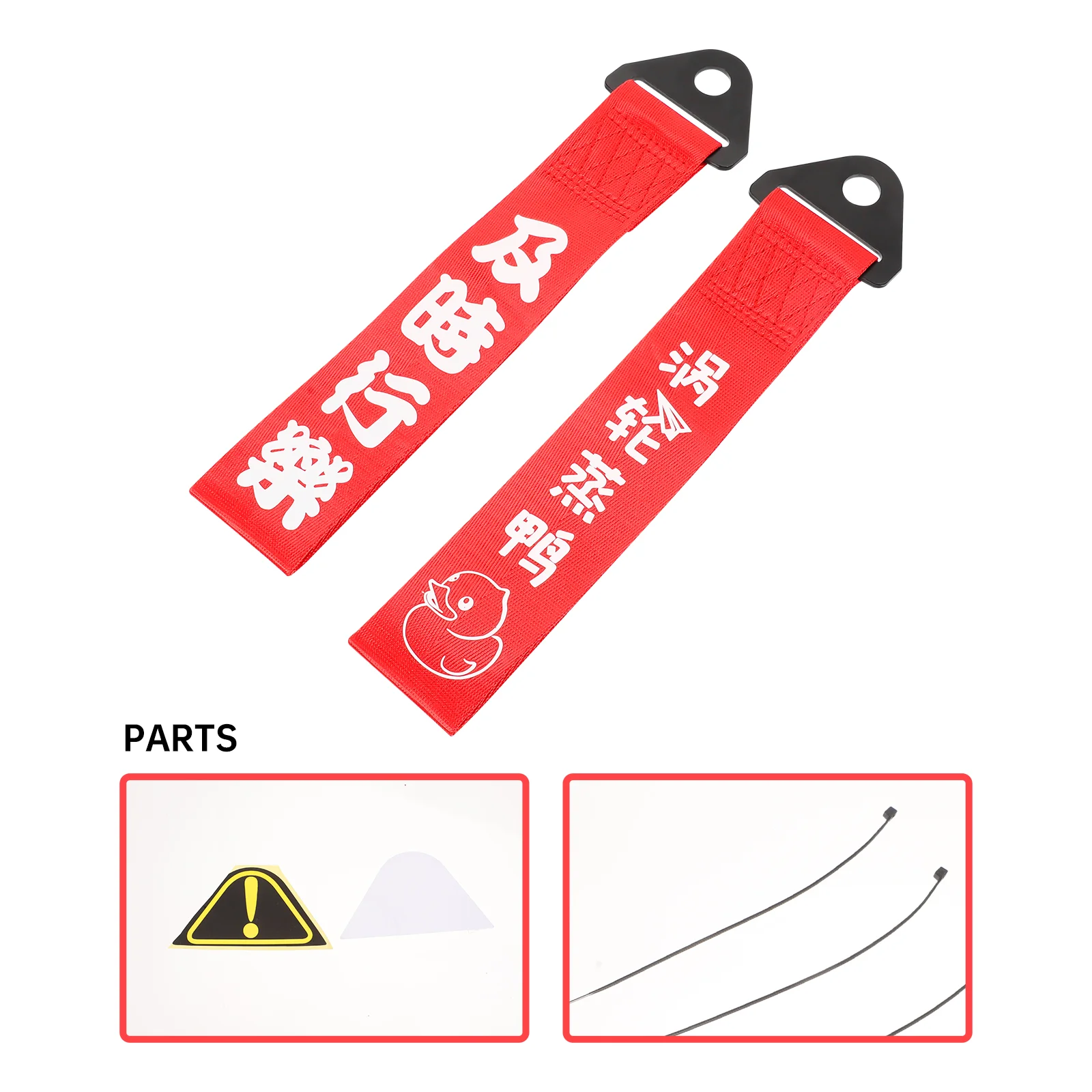 

2 Pcs Front Bumper Ribbon Hauling Rope Car Use Useful Simple Auto Towing Hook Nylon Strap Tuning