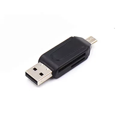 

2 in 1 USB 2.0 OTG Memory Card Reader Adapter Universal Micro USB TF SD Card Reader for PC Phone Computer Laptop