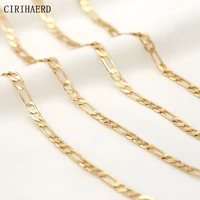 2 models 14k gold plated bracelet necklace flat chain diy jewelry materials supplies findings fashion chains wholesale lots