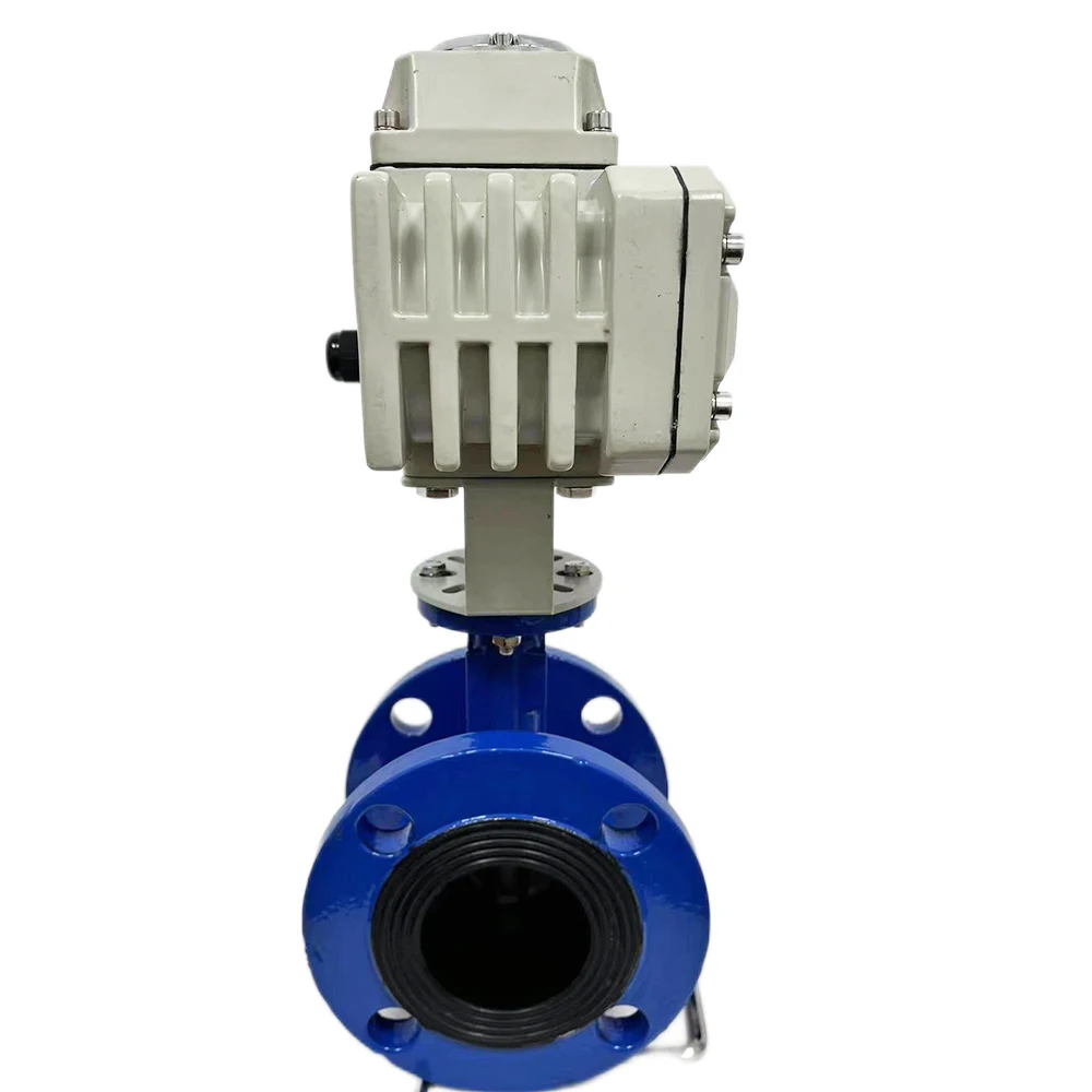 

Covna dn150 pvc flange type 4-20ma Water Flow Control Wafer Type UPVC CPVC Electric motorized water treatment butterfly valve