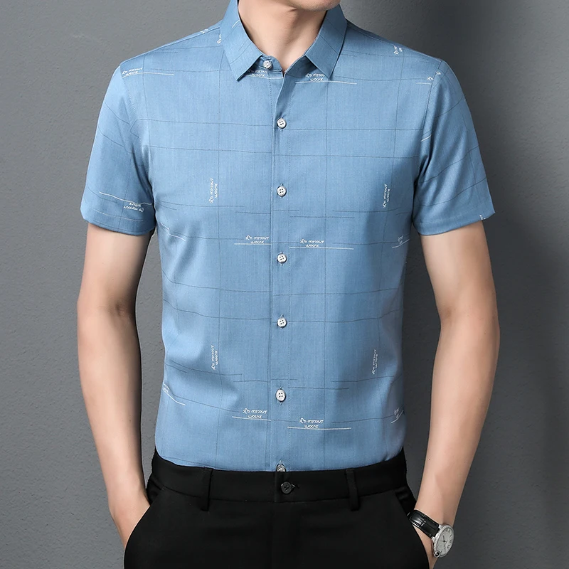 

2022 Summer Mens Polo Shirt Short Sleeve Polo Business T Shirt Print Slim Fit New Clothing Streetwear Casual Fashion Men Tops