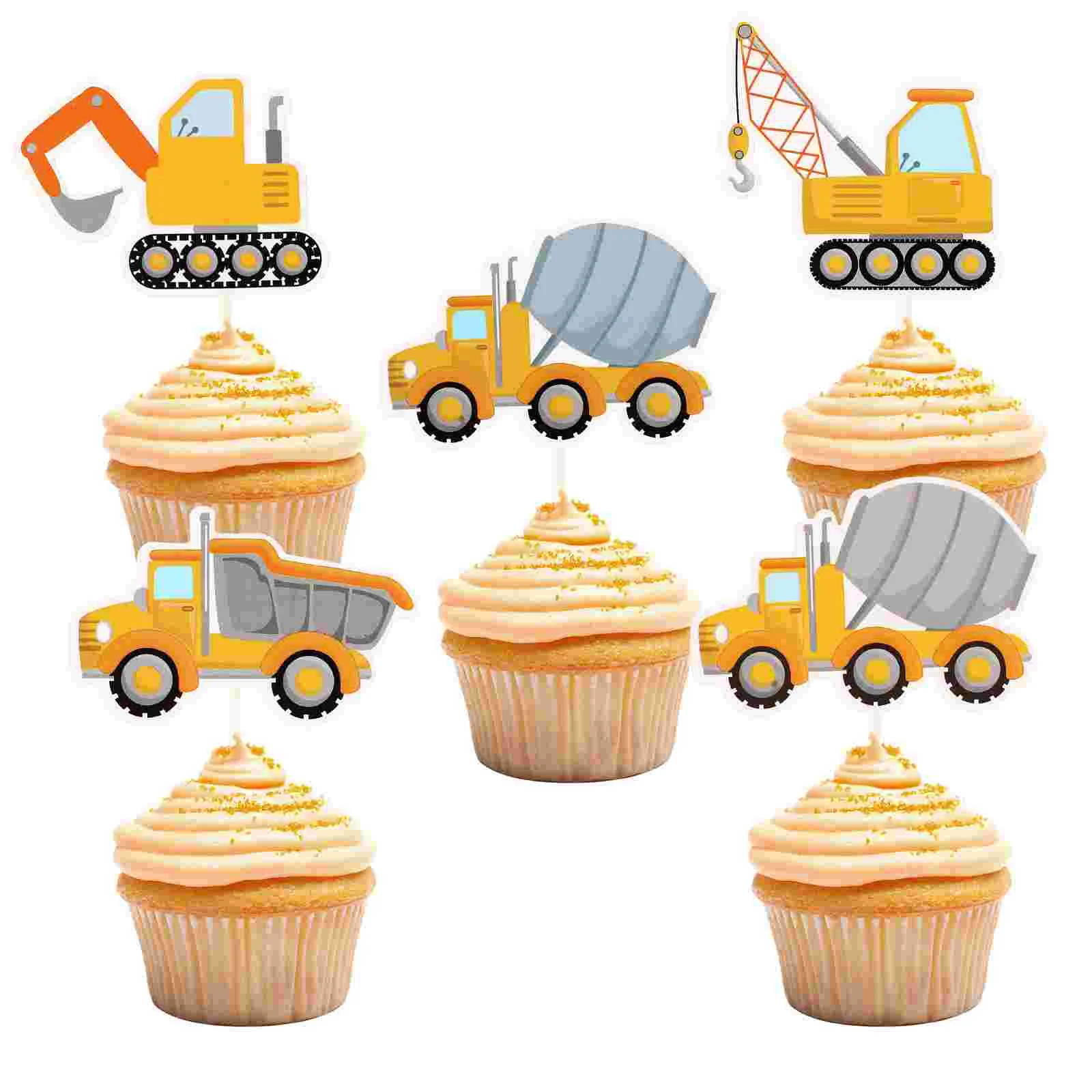 

24pcs Attractive Funny Cupcake Toppers Dessert Picks for Birthday Wedding