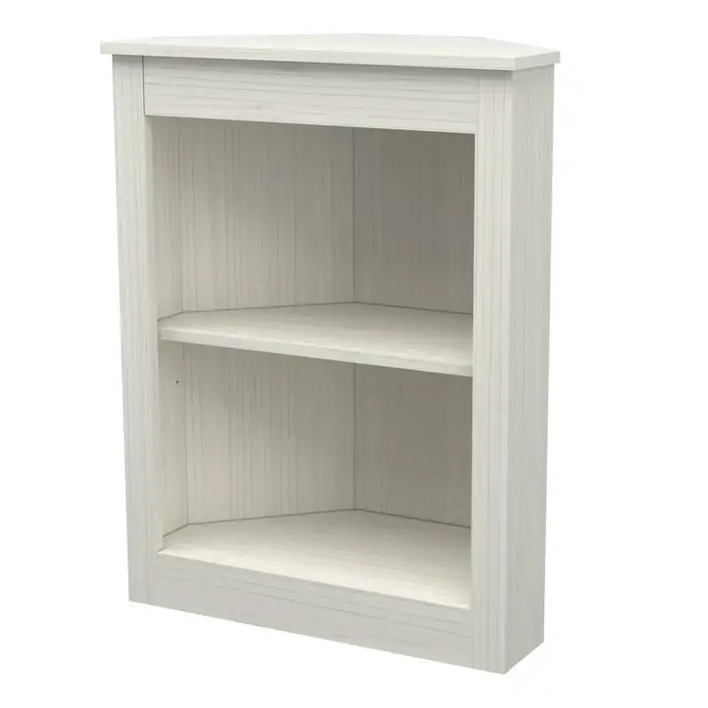 

31.5" 2-Shelf Corner Bookcase, Multiple Colors