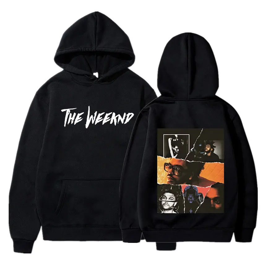 

New Fashion Singer The Weeknd Vintage Graphics Hip Hop Hoodies Men Autumn Winter Fleece Hooded Sweatshirts Oversized Streetwear