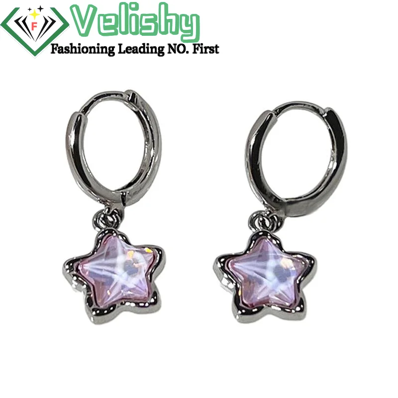 Готические милые серьги-подвески Dream Fairy Moonlight Stone Star для Egirl Y2K EMO 2000-х годов Harajuku Goth