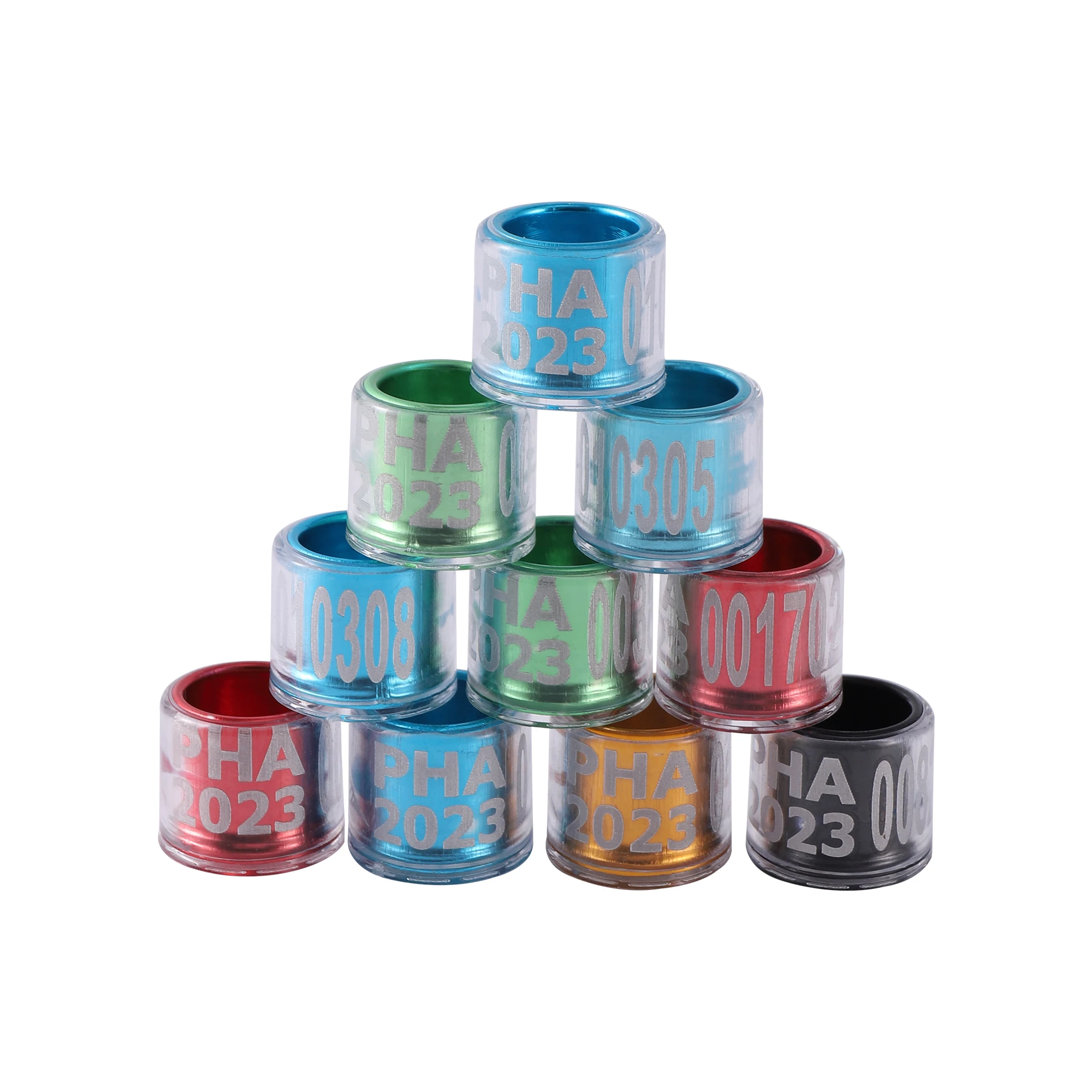 

10 Pcs ID8mm 2023 Number Pigeon Foot Ring Racing Pigeon Bird Training Ring High Quality Durable Bird Ring Bird Tools