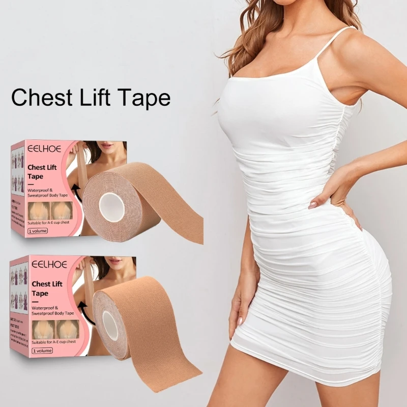 

5M Boob Tape Women Breast Lifting Push Up Invisible Bras Sticker Self-Adhesive Chest Lift Body Tape for All Clothing