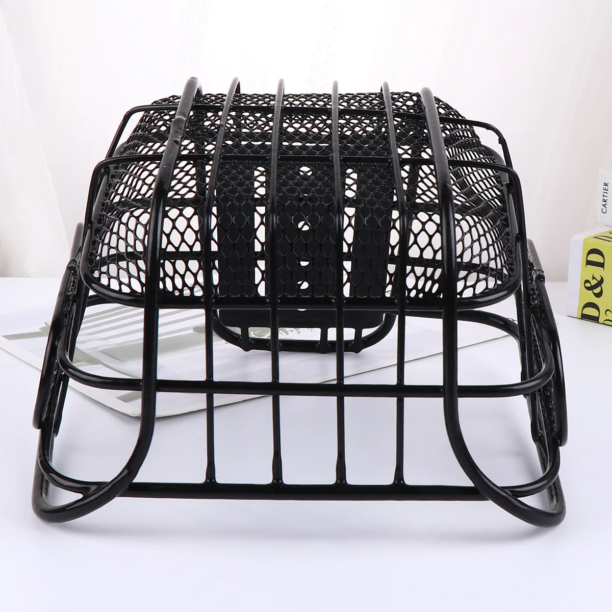 

Basket Bike Front Handlebar Hanging Accessories Lift Off Wire Mesh Cycle Mountain Storage Steel