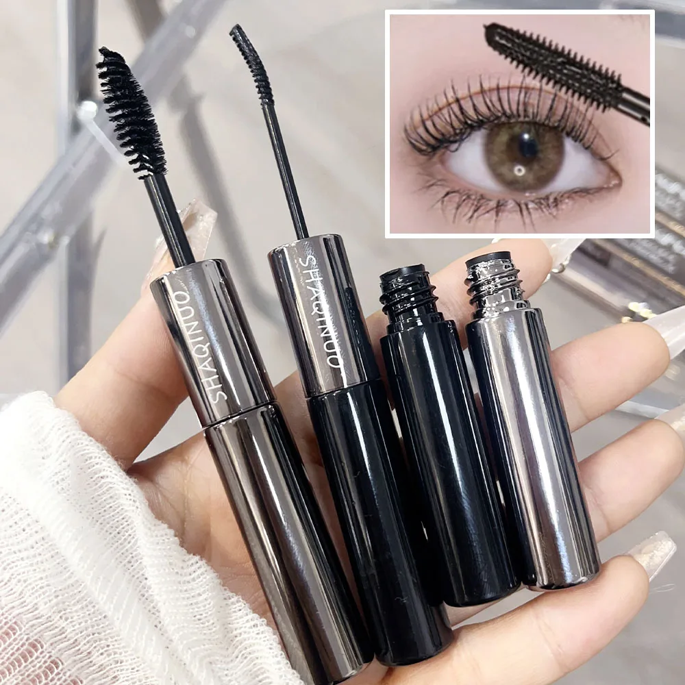 Тушь для ресниц с шелковым волокном водостойкая коричневая Черная