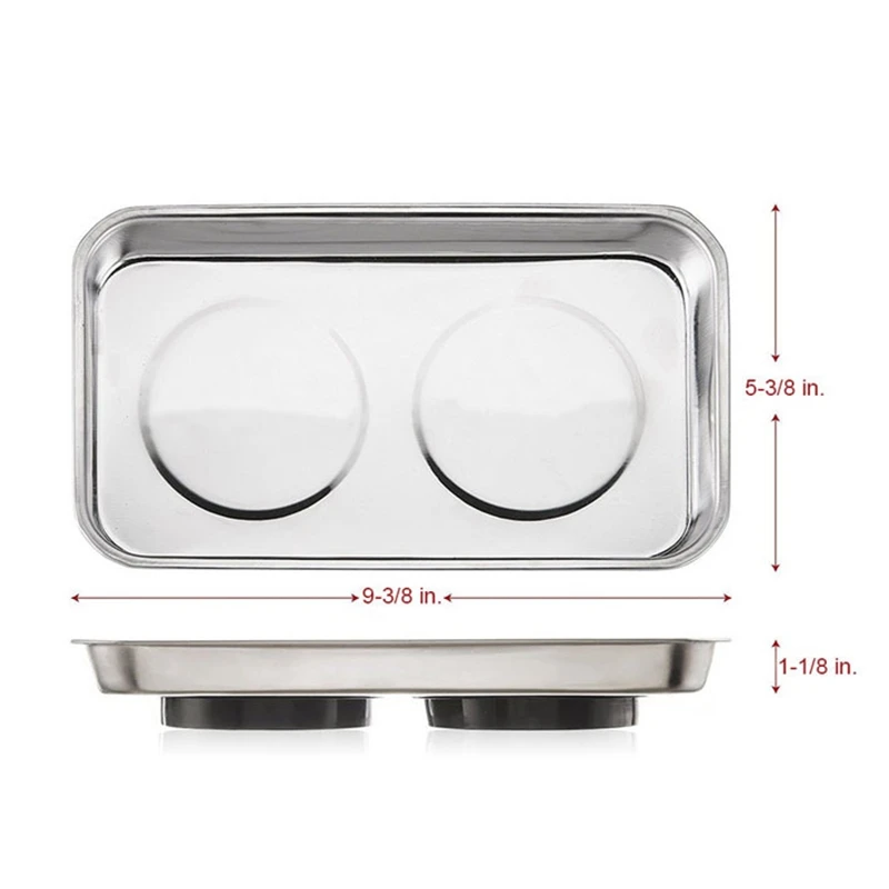 Квадратная Магнитная чаша с присоской из нержавеющей стали |