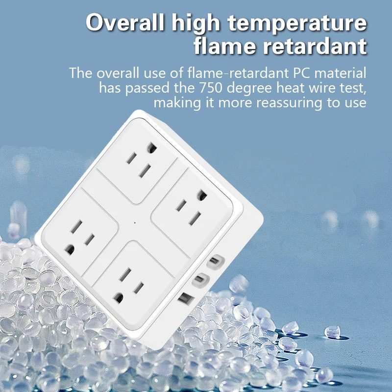 Удлинительный плоский удлинитель 1 2 м для защиты от перенапряжения 15 футов с 4